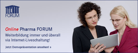 Online Pharma FORUM: Weiterbildung immer und &uuml;berall via Internet-Liveschaltung! - Jetzt Demopr&auml;sentation ansehen! >>
